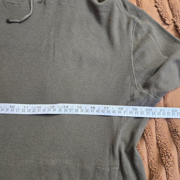 Ralph Lauren Black Label Mens Preppy Timeless Casual Waffle Knit Green Hoodie M - Picture 11 of 12